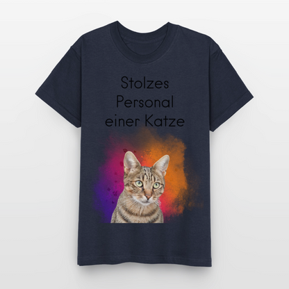 Pedro's T-Shirt Stolzes Personal einer Katze Black Edition - LiNBW.