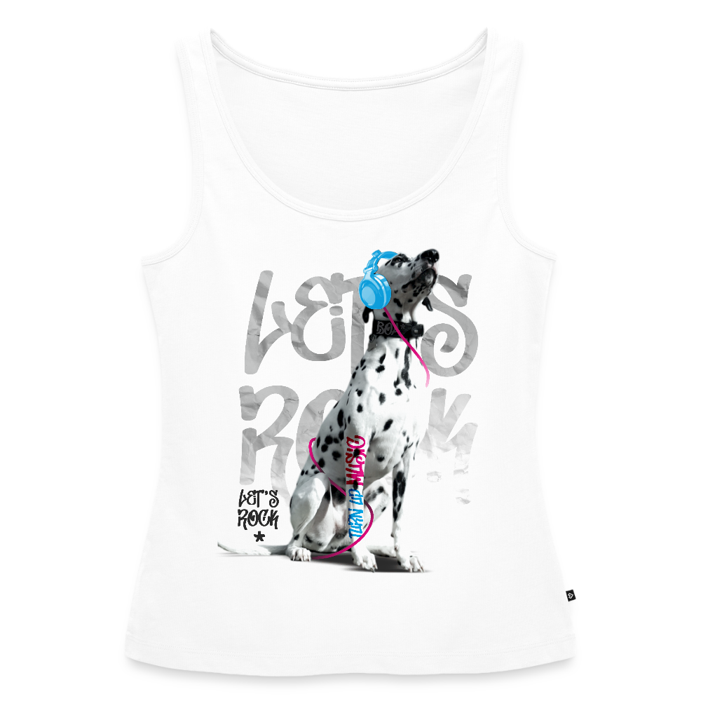 Boa´s Tank Top Premium Let´s Rock - Weiß