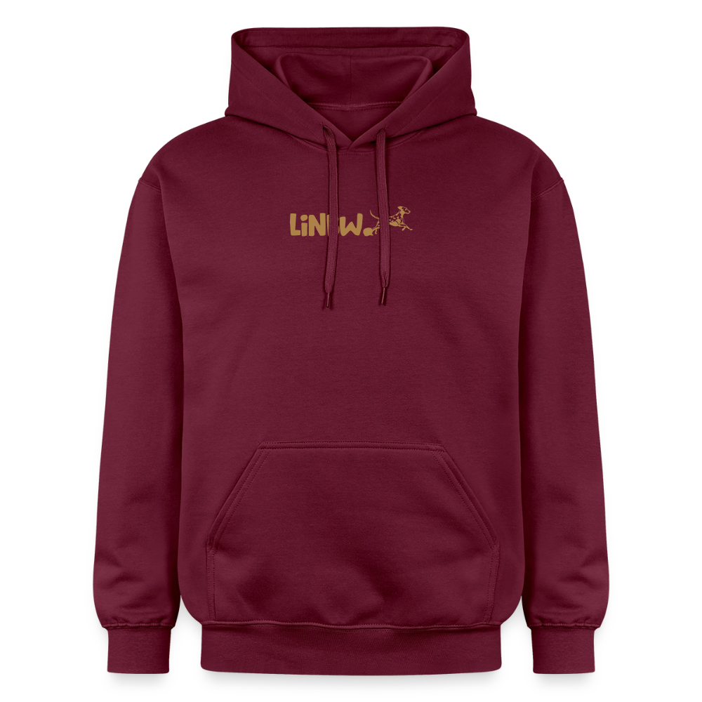 LiNBW. Crew Hoodie Brown Edition Life is not just black and white - Maroon