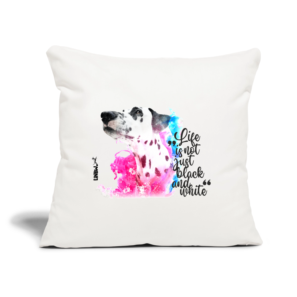 Boa´s Kissen Splash Life is not just black and white Edition Black - Naturweiß 