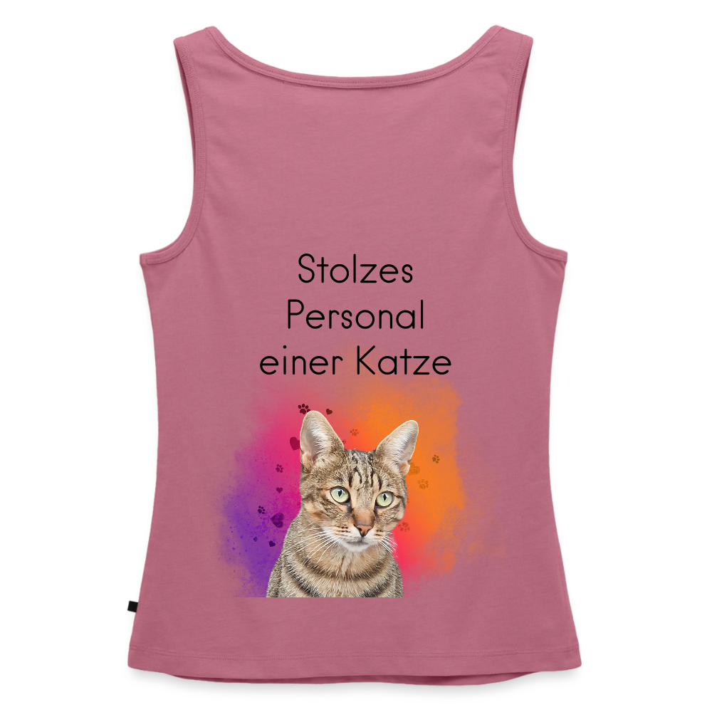 Pedro´s Tank Top Premium Stolzes Personal einer Katze CAT MOM Black Edition - Mauve