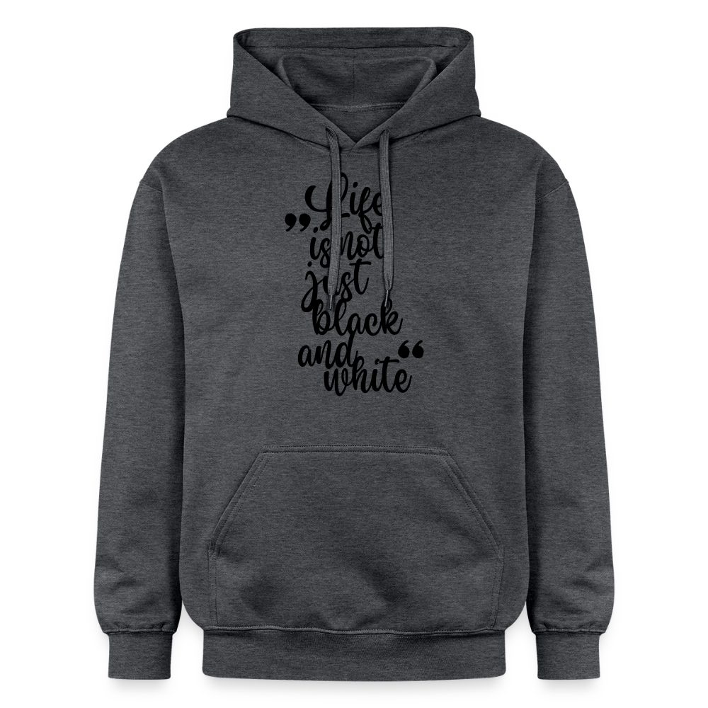 Life is not just black and white Hoodie Black Edition - Dunkelgrau meliert