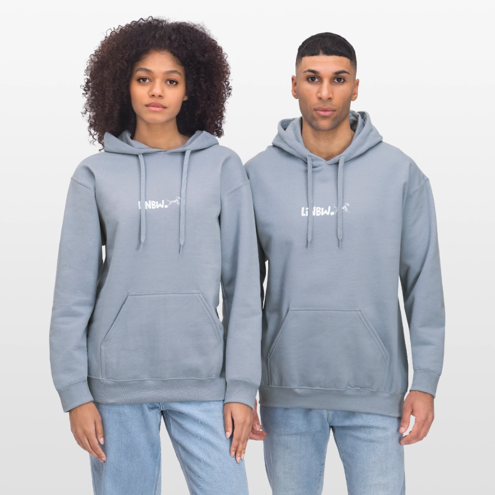 LiNBW. Crew Hoodie White Edition Life is not just black and white - Blau