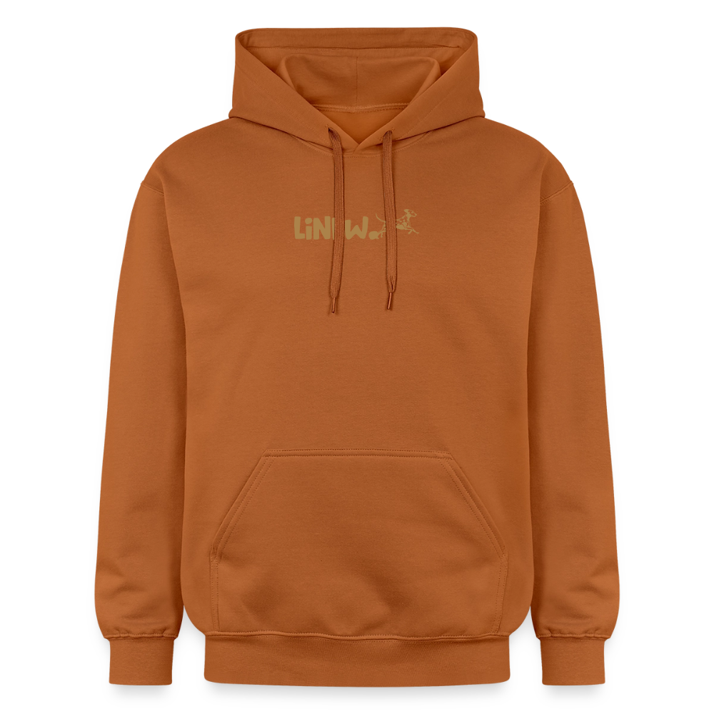 LiNBW. Crew Hoodie Brown Edition Life is not just black and white - Athletic Orange