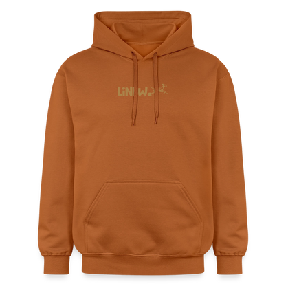 LiNBW. Crew Hoodie Brown Edition Life is not just black and white - Athletic Orange