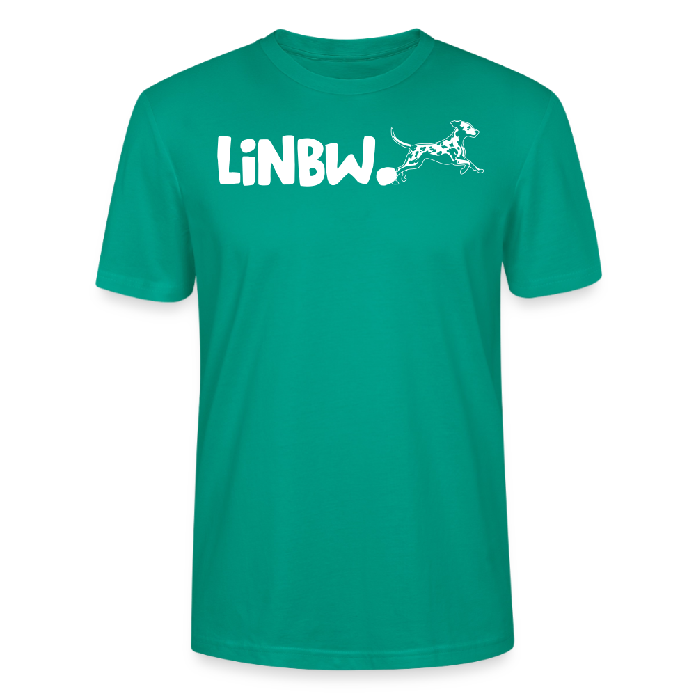 LiNBW. Unisex T-Shirt Premium Crew White Edition Life is not just black and white - Blaugrün