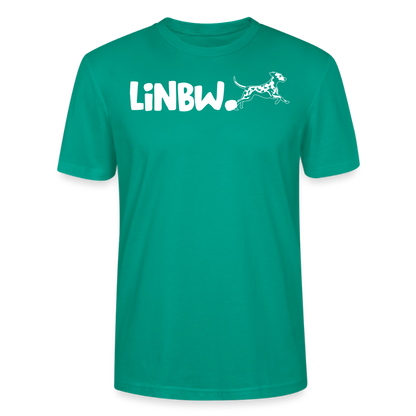 LiNBW. Unisex T-Shirt Premium Crew White Edition Life is not just black and white - Blaugrün