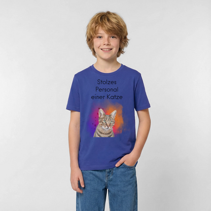 Pedro's T-Shirt Stolzes Personal einer Katze Black Edition - LiNBW.