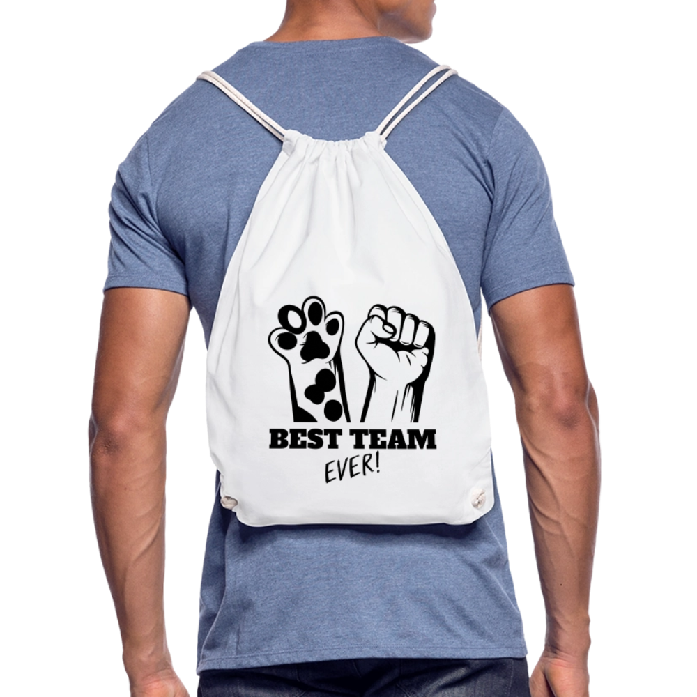 Best Team Ever Turnbeutel Black Edition - Weiß