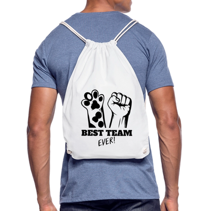 Best Team Ever Turnbeutel Black Edition - Weiß