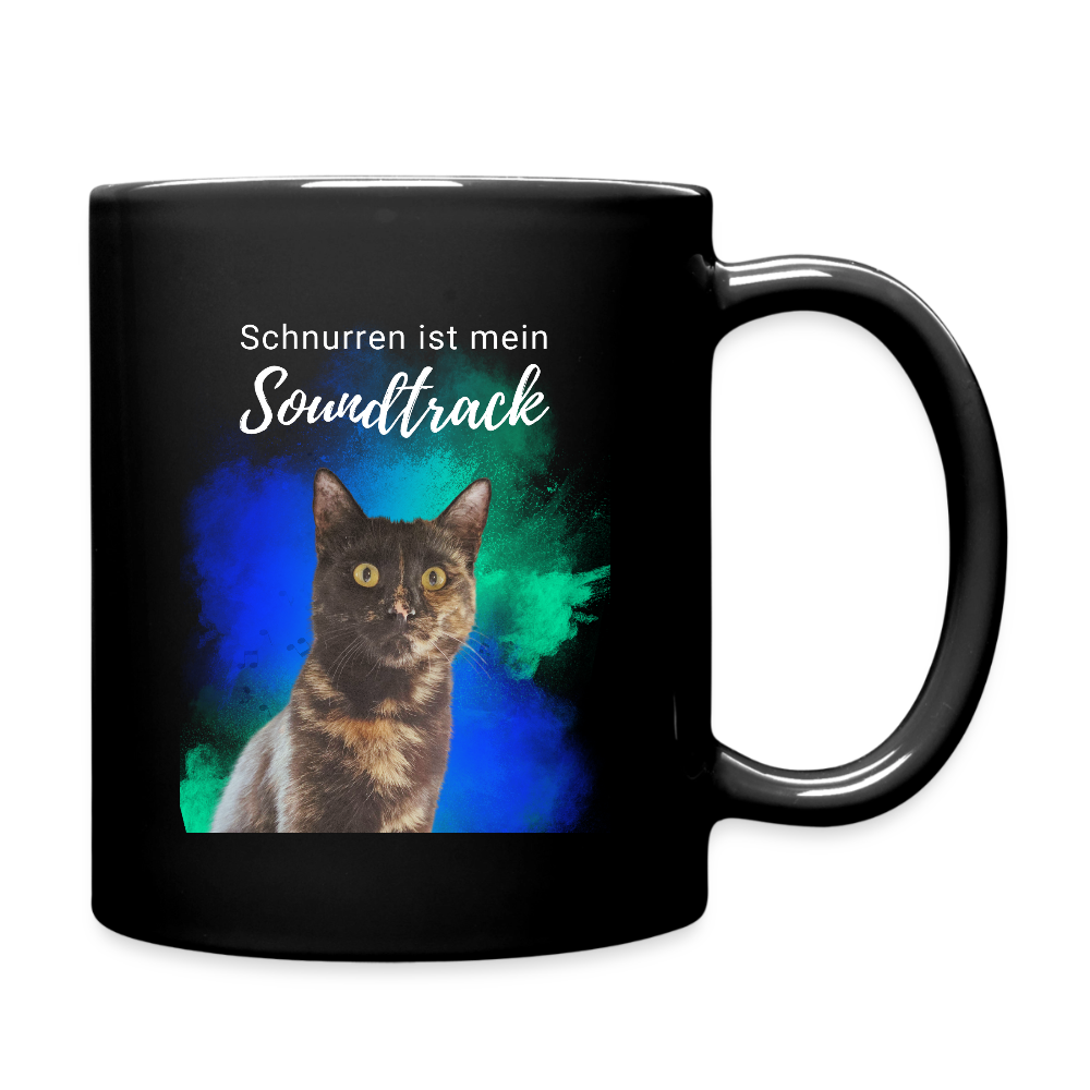 Nala´s Keramiktasse Schnurren ist mein Soundtrack Black Edition - Schwarz