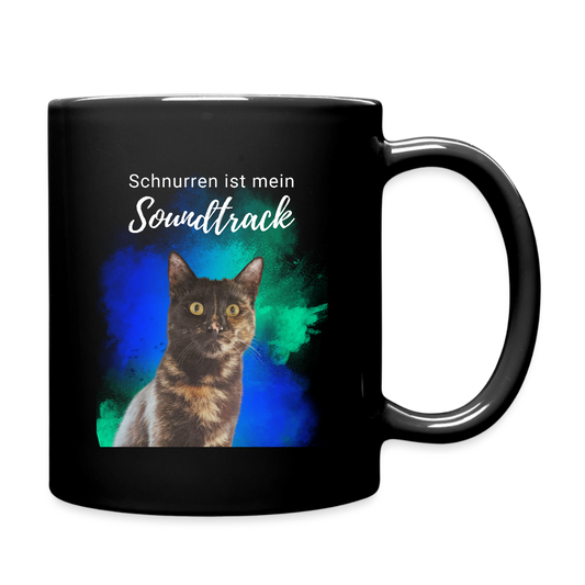 Nala´s Keramiktasse Schnurren ist mein Soundtrack Black Edition - Schwarz