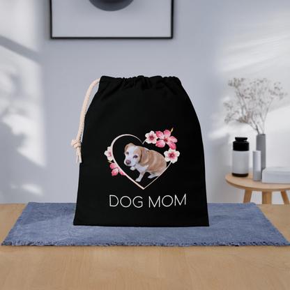 Luna´s Baumwollbeutel DOG MOM - Schwarz