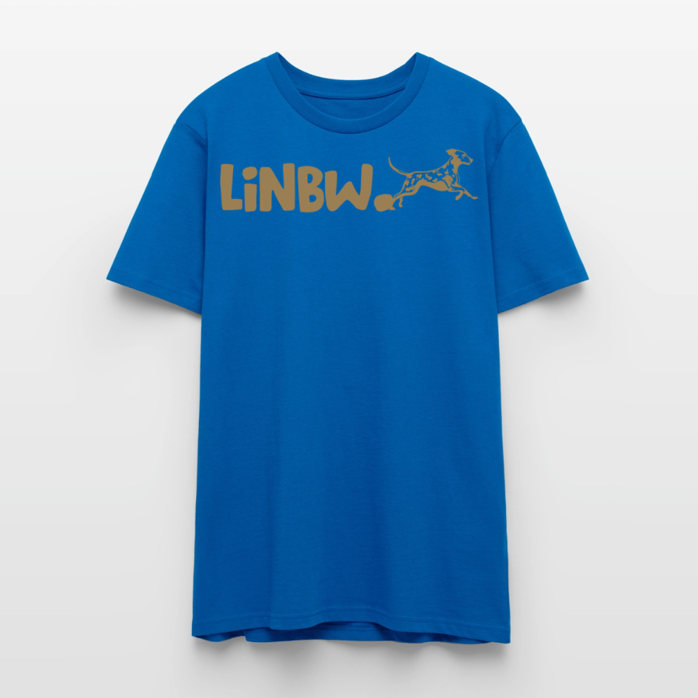 LiNBW. Unisex T-Shirt Premium Crew Brown Edition Life is not just black and white - Pfauenblau