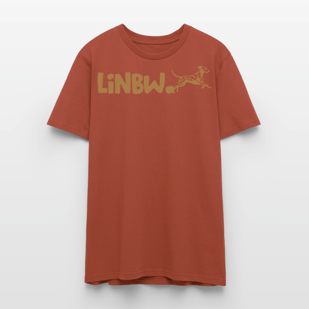 LiNBW. Unisex T-Shirt Premium Crew Brown Edition Life is not just black and white - Terrakotta