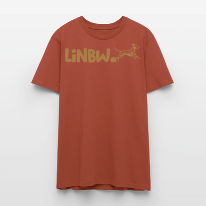 LiNBW. Unisex T-Shirt Premium Crew Brown Edition Life is not just black and white - Terrakotta