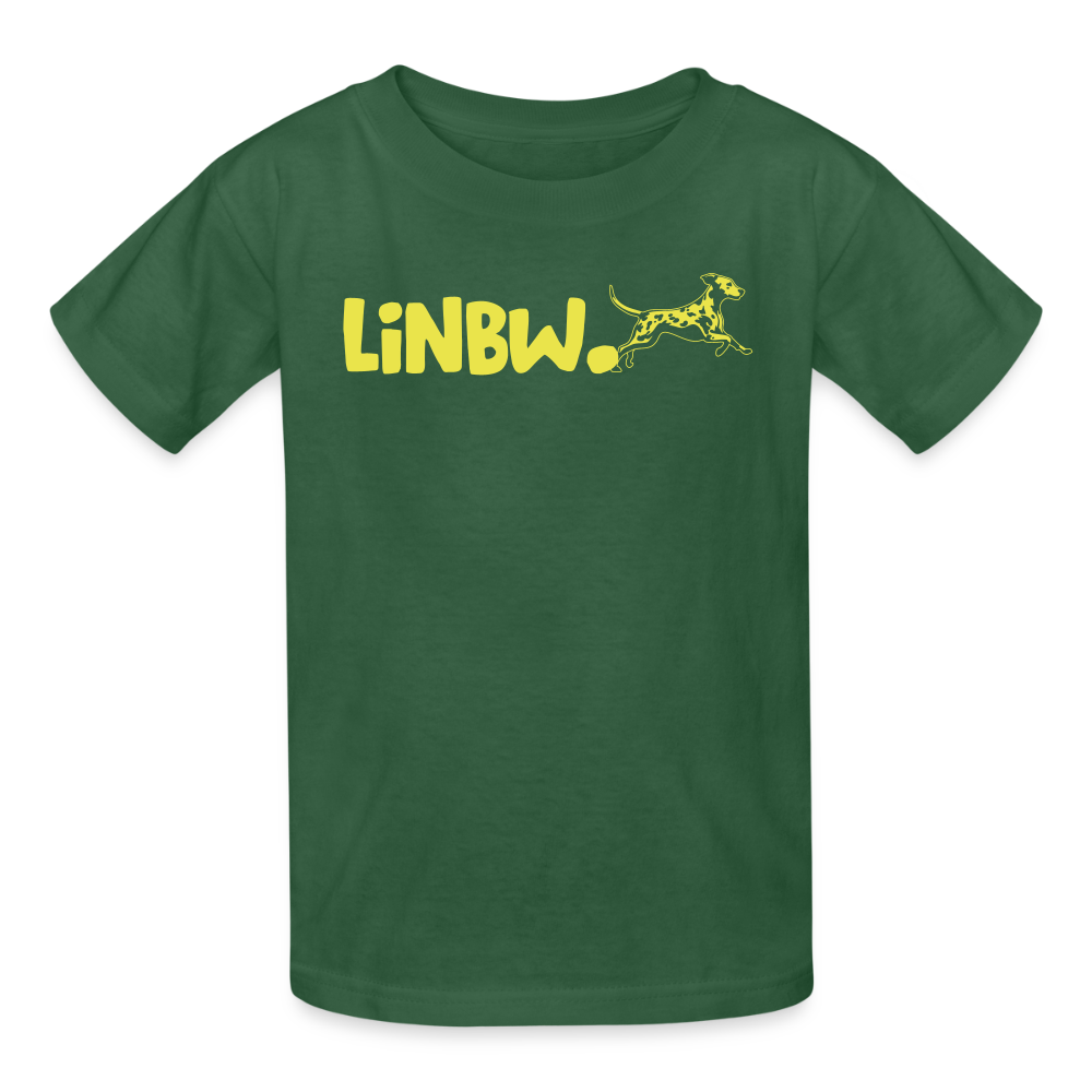 LiNBW. Crew T-Shirt Yellow Edition Life is not just black and white - Flaschengrün