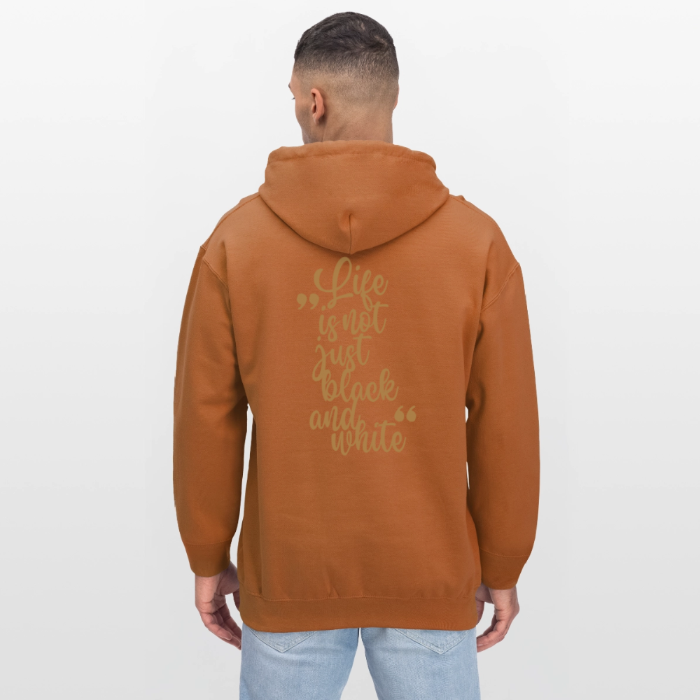 LiNBW. Crew Hoodie Brown Edition Life is not just black and white - Athletic Orange