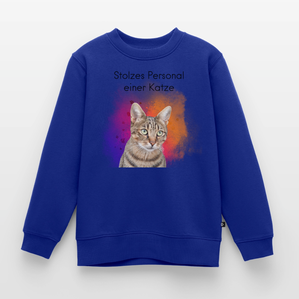 Pedro's Pullover Stolzes Personal einer Katze Black Edition - Royalblau