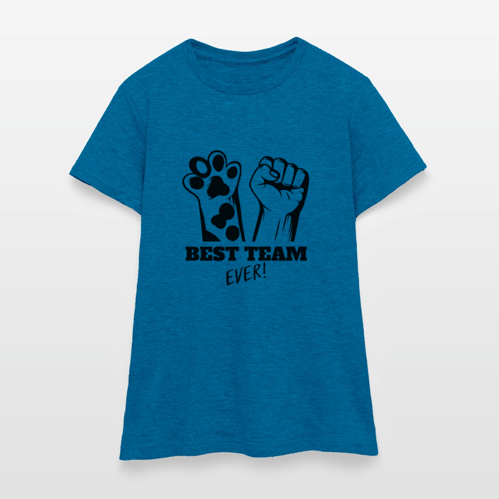 Best Team Ever T-Shirt Black Edition - Antikblaues Saphir meliert