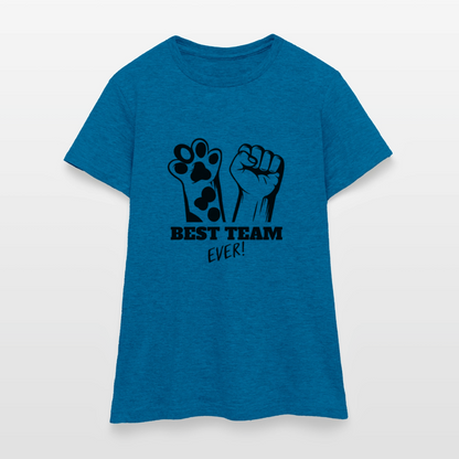 Best Team Ever T-Shirt Black Edition - Antikblaues Saphir meliert