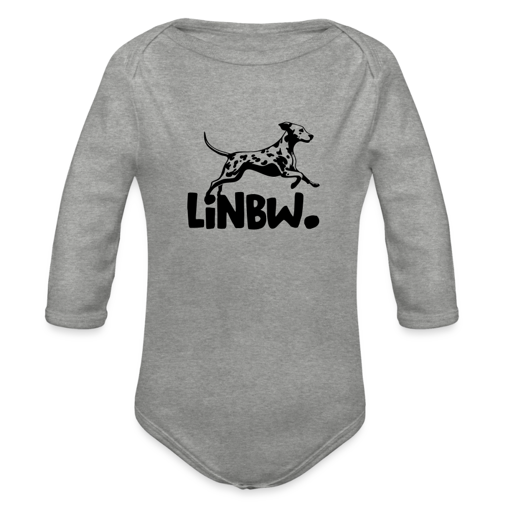 LiNBW. Langarm-Body Black Edition - Grau meliert