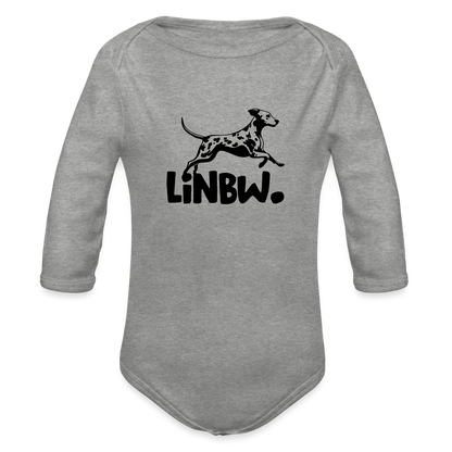 LiNBW. Langarm-Body Black Edition - Grau meliert