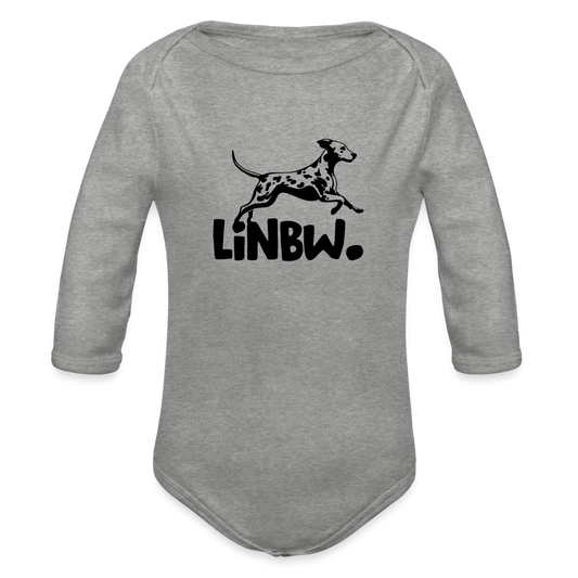 LiNBW. Langarm-Body Black Edition - Grau meliert