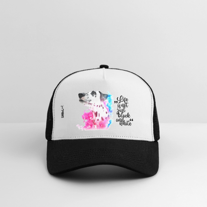 Boa´s Trucker Cap Splash Life is not just black and white Edition Black - Weiß/Schwarz