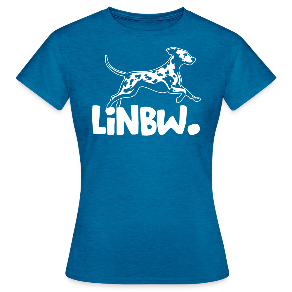 LiNBW. T-Shirt White Edition - Antikblaues Saphir meliert