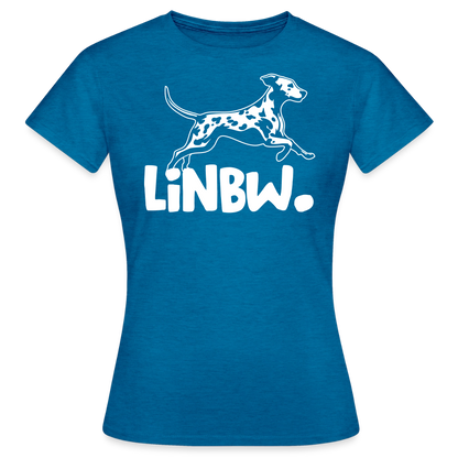 LiNBW. T-Shirt White Edition - Antikblaues Saphir meliert