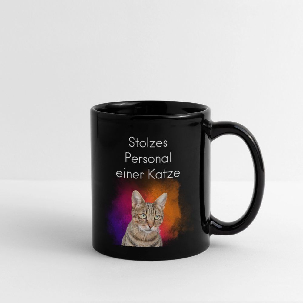 Pedro´s Keramiktasse Stolzes Personal einer Katze Black Edition - Schwarz