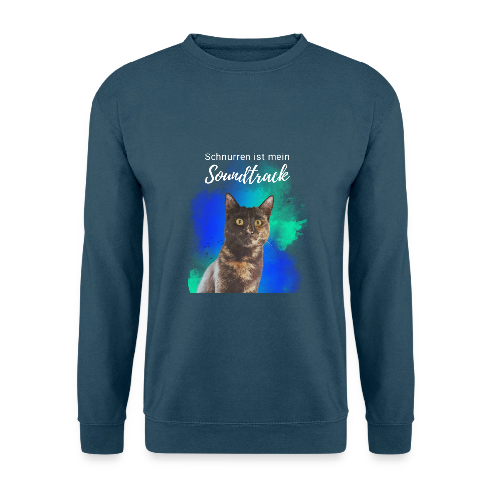 Nala's Classic Pullover Schnurren ist mein Soundtrack White Edition - Indigoblau