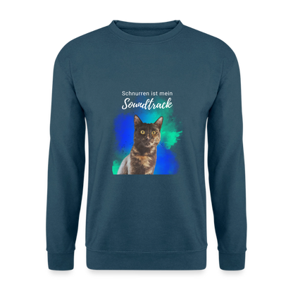 Nala's Classic Pullover Schnurren ist mein Soundtrack White Edition - Indigoblau