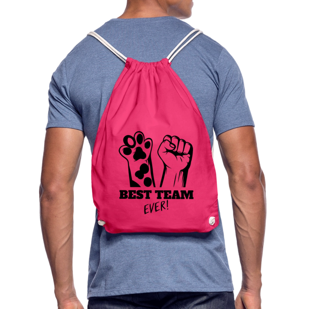 Best Team Ever Turnbeutel Black Edition - Fuchsia