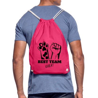 Best Team Ever Turnbeutel Black Edition - Fuchsia