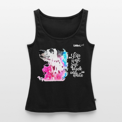Boa´s Tank Top Premium Splash Life is not just black and white Edition White - Schwarz