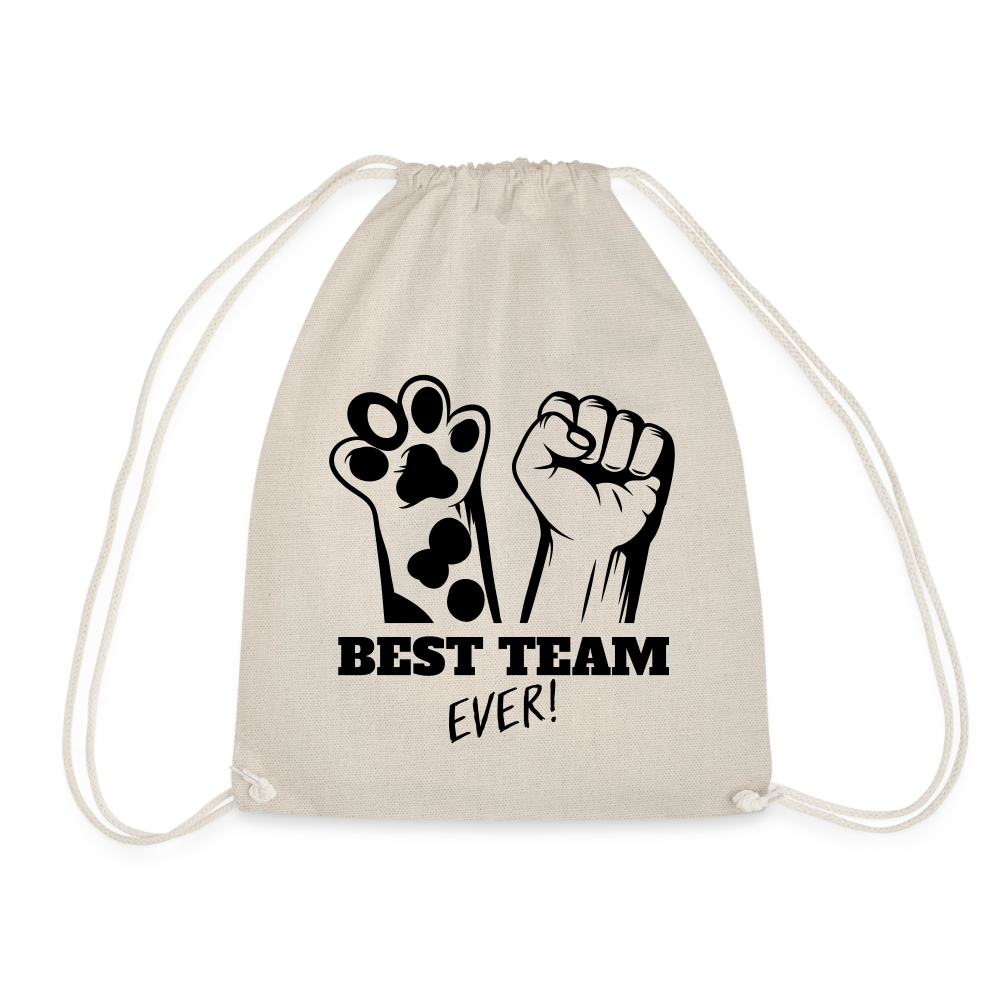 Best Team Ever Turnbeutel Black Edition - Natur