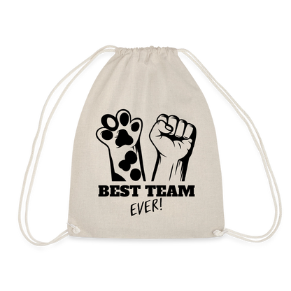 Best Team Ever Turnbeutel Black Edition - Natur
