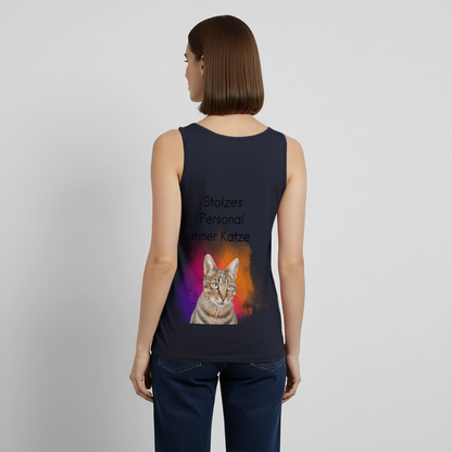 Pedro´s Tank Top Premium Stolzes Personal einer Katze CAT MOM Black Edition - Navy
