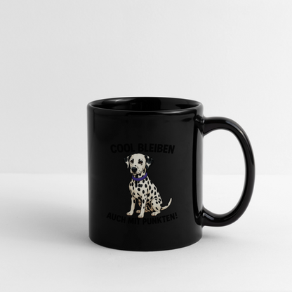 Davina´s Keramiktasse Cool bleiben auch mit Punkten Black Edition - LiNBW.