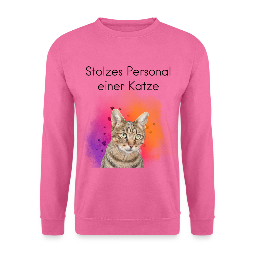 Pedro's Classic Pullover Stolzes Personal einer Katze Black Edition - Pink
