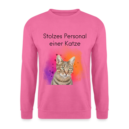 Pedro's Classic Pullover Stolzes Personal einer Katze Black Edition - Pink