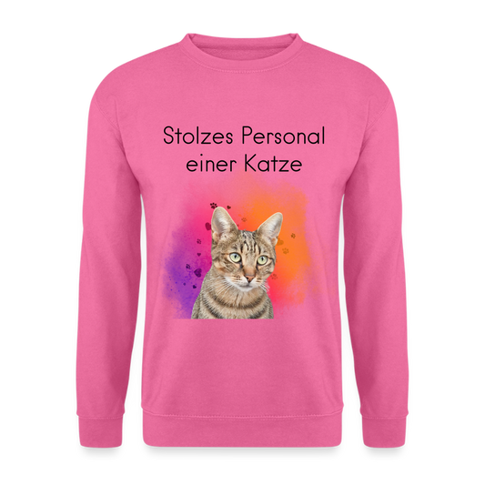 Pedro's Classic Pullover Stolzes Personal einer Katze Black Edition - Pink