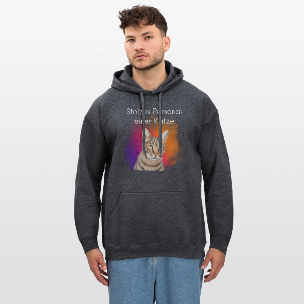 Pedro's Hoodie Stolzes Personal einer Katze White Edition - Dunkelgrau meliert