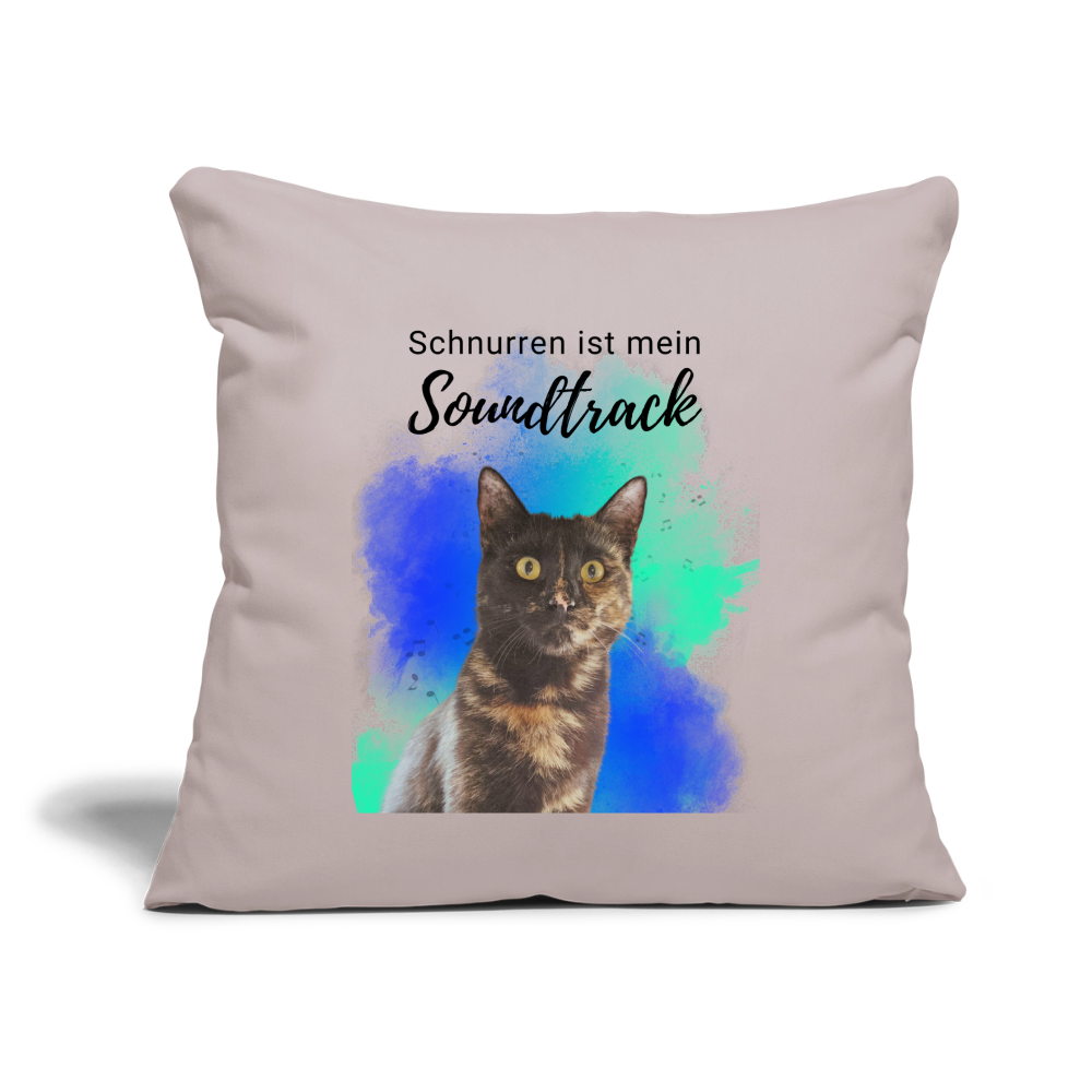 Nala´s Kissen Schnurren ist mein Soundtrack Black Edition - helles Taupe