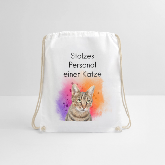 Pedro´s Turnbeutel Stolzes Personal einer Katze - Weiß