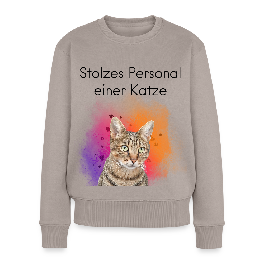 Pedro's Pullover Stolzes Personal einer Katze Black Edition - Taupe