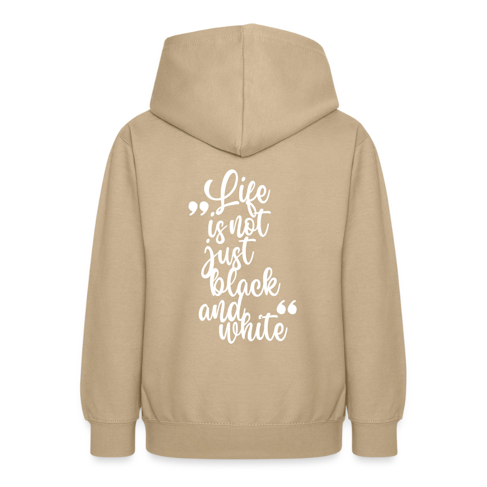 LiNBW. Crew Hoodie Life is not just black and white Edition White - LiNBW.