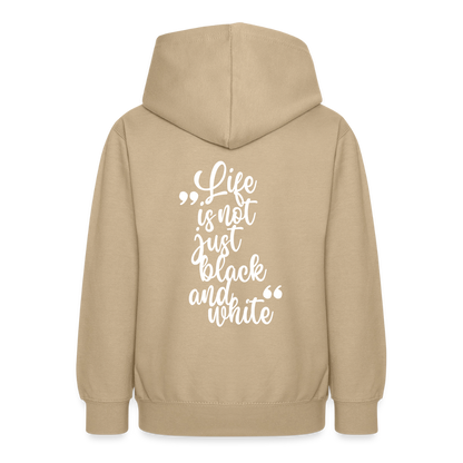 LiNBW. Crew Hoodie Life is not just black and white Edition White - LiNBW.